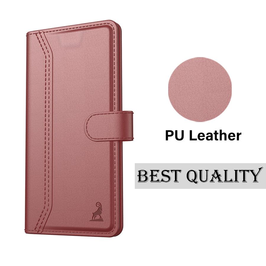 Vivo T3x 5G Aibex PU Leather Flip Cover Foldable Stand & Pocket Magnetic Closure - Aibex